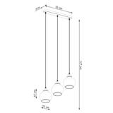 Sollux Lampa wisząca ALINO 3 czarna SL.1142