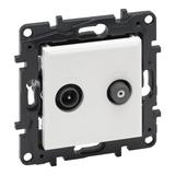 Niloe Step - gniazdo TV-SAT końcowe do instalacji typu gwiazda, 2 przewody, 1,5 dB - kolor biały, Le