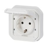 NOWE PLEXO - GN. SCHUKO 2P+Z ZACISKI ŚRUB PODTYNKOWE Z PAZURKAMI 16A-250V BIAŁE 069868L LEGRAND