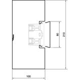 tehalit.BRS Podstawa 100x210mm stal biały BRS10021019016 HAGER