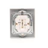 Simon 54 Gniazdo podwójne Schuko p/t z przesłonami wersja skandynawska 16A szybkozłączka srebrny mat