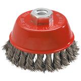 Szczotka druciana doczołowa 65 mm x M14, INOX