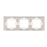 Simon Basic Neos Ramka 3-krotna NEOS – uniwersalna poziom i pion stal inox BMRC3/21 KONTAKT