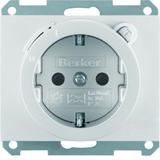 BERKER K.5 Gniazdo SCHUKO z wyłącznikiem róznicowo prądowym aluminium 47087003 HAGER