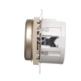 Simon 54 Ściemniacz obrotowy dwubiegunowy do LED ściemnialnych 230V 5-215W złoty mat *Wymagana insta