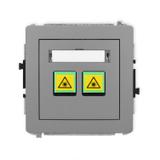 DECO Mechanizm gniazda światłowodowego/optycznego podwójnego szary mat