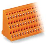 3-piętrowa listwa do pł. drukowanych 12-bieg. pomarańczowa raster 5,08 mm