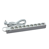 Panel UTE typ B 19;x44 9 gniazd prof. aluminium 35st 1U LED 230 VAC NSYAPU19F9 SCHNEIDER