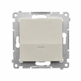Simon 54 Łącznik schodowy bez piktrogramu z podświetleniem LED kaszmir mat DW6AL.01/X/42