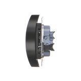 Simon 54 Gniazdo podwójne z/u z przesłonami 16A z. śrub. czarny