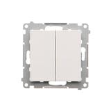 Simon 55 Przycisk zwierny poczwórny 10 AXm szybkozłączka Biały mat