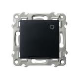 SZAFIR Łącznik zwierny  światło  z podświetleniem niebieskim - kolor czarny metalik