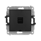 ICON Gniazdo pojedyncze 1xUSB C-C, bez pola opisowego czarny mat 12IGUSBBO-7 KARLIK