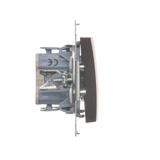 Simon 54 Przycisk pojedynczy rozwierny bez piktogramu 10A szybkozłączka brąz mat