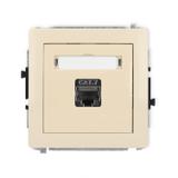 DECO Mechanizm gniazda komputerowego pojedynczego 1xRJ45, kat. 7, ekranowany, 8-stykowy beżowy