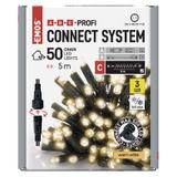 Lampki choinkowe łączone Profi łańcuch 50LED 5m ciepła biel IP44 timer D2AW01 EMOS
