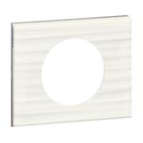Celiane Ramka Minerał Corian Biały Żłobkowany Pojedyncza 069011 LEGRAND