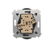 Simon 54 Nature Gniazdo wtyczkowe z uziemieniem z przesłonami podwójne do ramek NATURE 16A 250V zaciski śrubowe brąz mat DGZ2MZN.01/46 KONTAKT