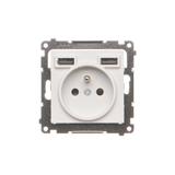 Simon 55 WMDW-001112-114 Gniazdo z zintegrowaną ładowarką 2xUSB A (modu