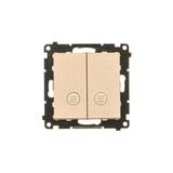 Simon 55 Przycisk zwierny podwójny zwierny bez piktogramu – osobne podświetlenie dla każdego klawisz