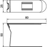 LKM/K, KLAMRA KAN.LKM 80MM METAL