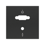 Simon 100 Pokrywa do gniazda VGA+mini-jack czarny mat