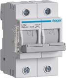 Modułowy rozłącznik bezpiecznikowy poziomy D02 2P 63A 400VAC 110/220VDC L72M HAGER