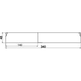 tehalit.UK Kanał do wylewki podłogowej 2-komorowy 340X48mm stal UK340482 HAGER