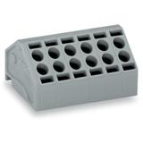 listwa nasadzana do pł. drukowanych 3-bieg. szara raster 5 mm