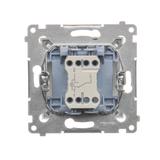 Simon 54 Łącznik schodowy z podświetleniem LED bez piktogramu 10A 250V szybkozłączka brąz mat DW6L.01/X/46 KONTAKT