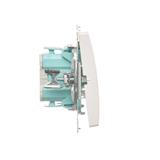 Simon Basic Przycisk dzwonek 10A szybkozłączka biały