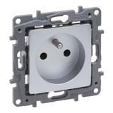 Niloe Selection - Gniazdo 2P+Z 16A - 250 V (Bez Przesłony Zaciski Śrubowe) Aluminium 762140 LEGRAND