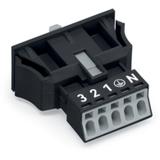 WINSTA MINI wtyk 5-torowy/opis SnapIn czarny /25szt./ WAGO