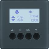 BERKER Q.x KNX RF quicklink Łącznik żaluzjowy do sterowników żaluzjowych i mechanizmów zasilających antracyt aksamit lakierowana 85745126 HAGER