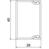 WDK 25040 KANAŁ ŚCIENNY I SUFITOWY 25X40X2000