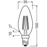 Lampa LED VALUE Classic B40 non-dim Filament szkło przezroczyste 4W 827 E14