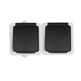 TEKNO Gniazdo hermetyczne podwójne ochrona styków śrubowe 16A 250V szare IP54 25357 KANLUX