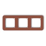 MINI Ramka uniwersalna potrójna zaokrąglona z tworzywa terakota
