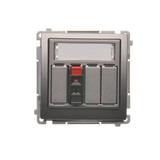 Simon Basic Gniazdo głośnikowe 1-krotne z polem opisowym . Przekrój przew. dla wejścia i wyjścia 25 mm2. Mocowanie na łapki i wkręty stal inox BMGL31.01/21 KONTAKT
