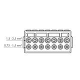 wtyk 7-biegunowy 2,5 / 1,5 mm2 /50szt./ WAGO