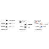 Latarka czołowa akumulatorowa USB 1000 lm czerwony/niebieski CREE LED + LED