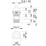 V-TEC, DŁAWIK KABLOWY PG11