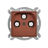 MINI Mechanizm gniazda multimedialnego 3F DATA (UPC) terakota