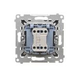 Simon 55 Przycisk zwierny /dzwonek/ z podświetleniem LED szybkozłączka Grafitowy mat