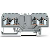 podwójna złączka przelotowa 2,5 mm2 szara