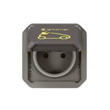 NOWE PLEXO - GN. ŁADOWANIA SAMOCHODÓW ELEKTRYCZNYCH MECHANIZM 16A-250V ANTRACYT 069885L LEGRAND