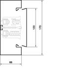 tehalit.BRS Podstawa 65x170mm pokrywa 120 stal biały BRS651701B9016 HAGER