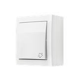 Simon Aquaclick Przycisk dzwonek 10AX 250V zaciski śrubowe, biały