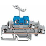 złączka trzypiętowa L/L/L 2,5 mm2 szara/szara/niebieska