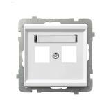 SONATA Obudowa gniazda podwójnego typu Keystone prosta - kolor biały